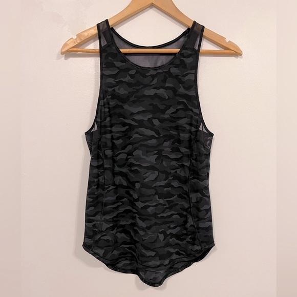 Lululemon Sculpt Tank II Sequoia Camo Print Deep Coal Black/Black 4 - Picture 6 of 13